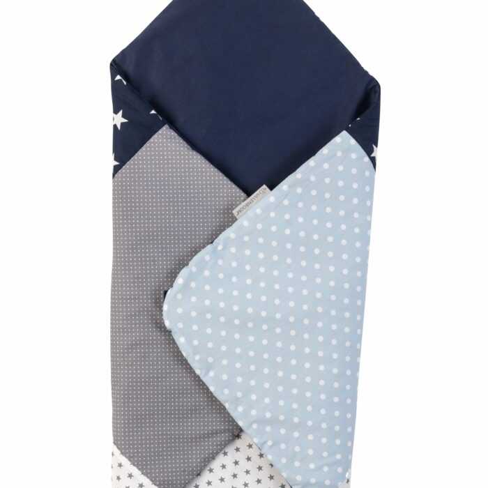 ULLENBOOM® Babyhörnchen - Blau Hellblau Grau - Auch als Puckdecke ⢠OEKO-TEX®-Materialien (schadstoffgeprüft