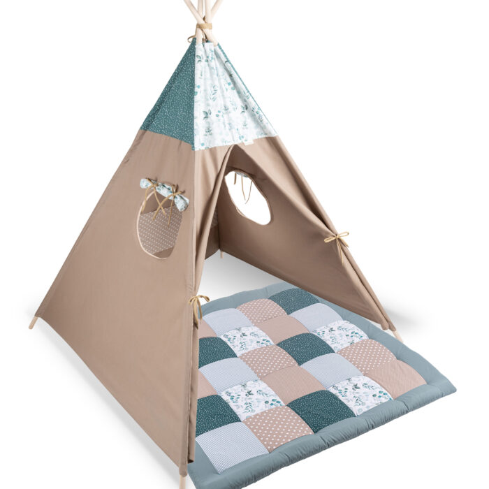 Tipi und Krabbeldecke im Set Beide Produkte sind perfekt aufeinenader abgestimmt Zum Vorteilspreis OEKO-TEXÂ®-Materialien (schadstoffgeprÃ¼ft