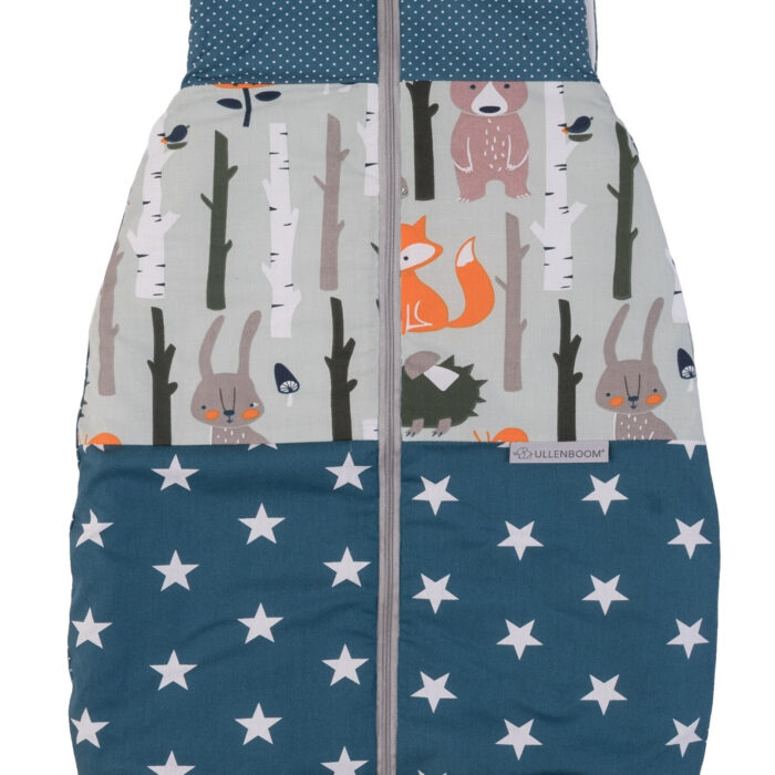 ULLENBOOM® Sommerschlafsack mit Beinen für Babys und Kinder - Waldtiere Petrol - Als Schlafanzug für Kinder und Babys nutzbar - GröÃen 70 cm ⢠OEKO-TEX®-Materialien (schadstoffgeprüft