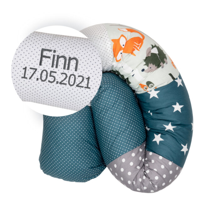 ULLENBOOM® Bettschlange mit Name und Datum personalisiert ⢠OEKO-TEX®-Materialien (schadstoffgeprüft