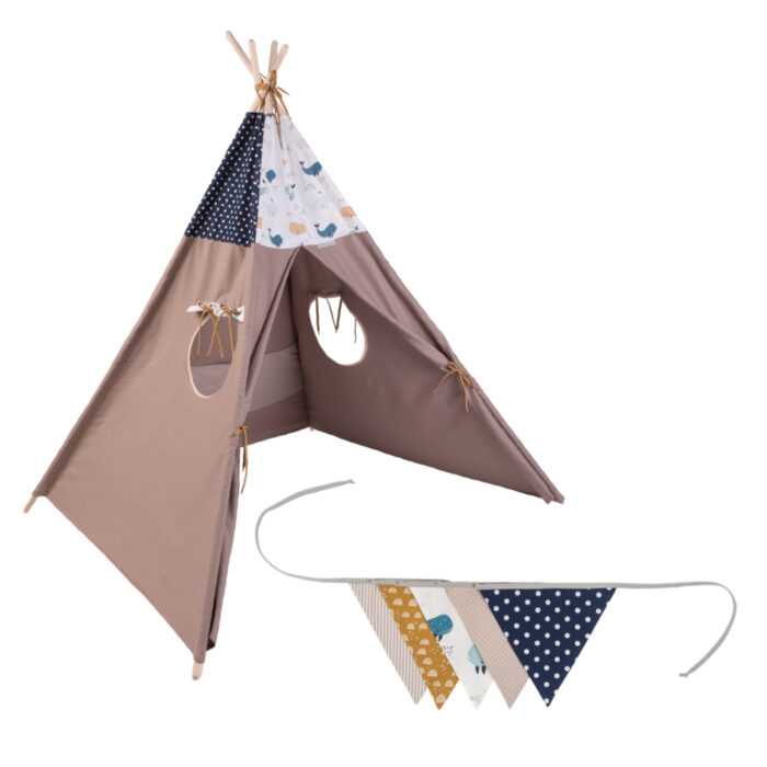 Tipi und Wimpelkette im Set Beide Produkte sind perfekt aufeinenader abgestimmt Zum Vorteilspreis OEKO-TEXÂ®-Materialien (schadstoffgeprÃ¼ft
