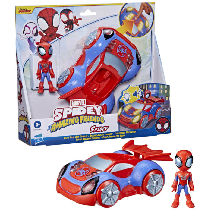 Hasbro - Marvel - Spidey und seine erstaunlichen Freunde Glow Tech Web-Crawler und Spidey-Actionfigur günstig kaufen für Kinder